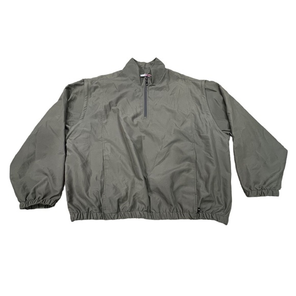 Grand Slam Golf Jacket Size XL Olive Convertible 2in1 Zip Off Half Zip Pullover - Picture 1 of 12